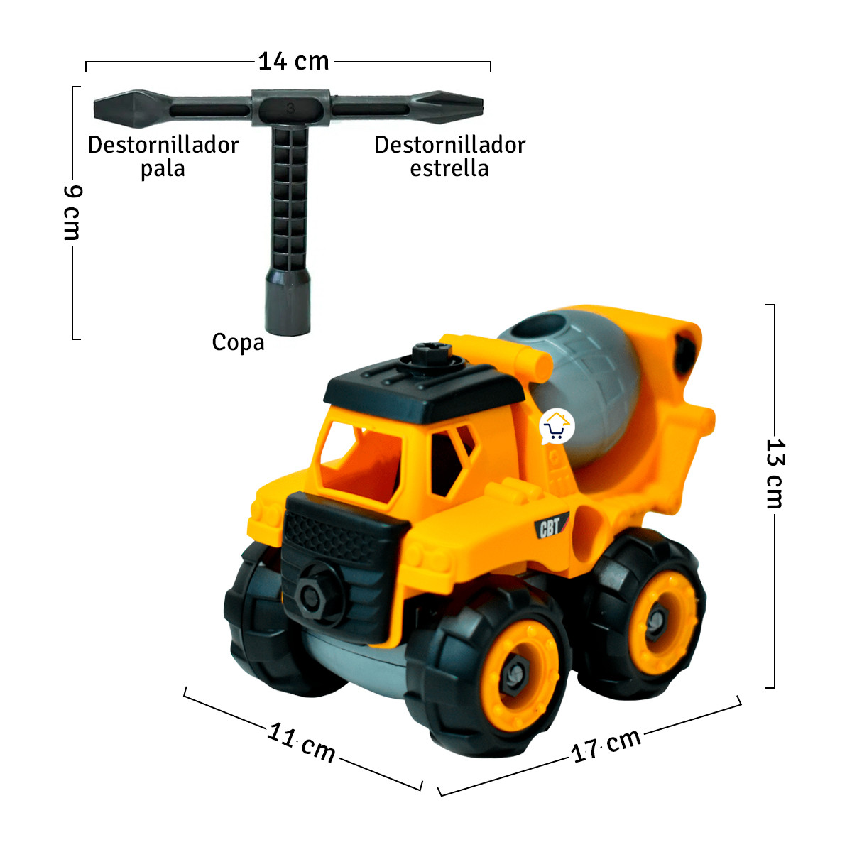 Miniatura 2 de Volqueta Mezcladora Juguete PF116